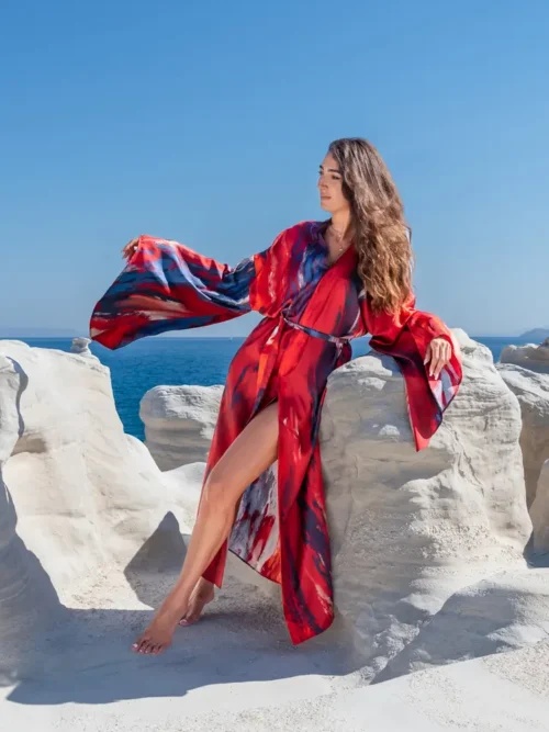 Kimono in Volcano Print