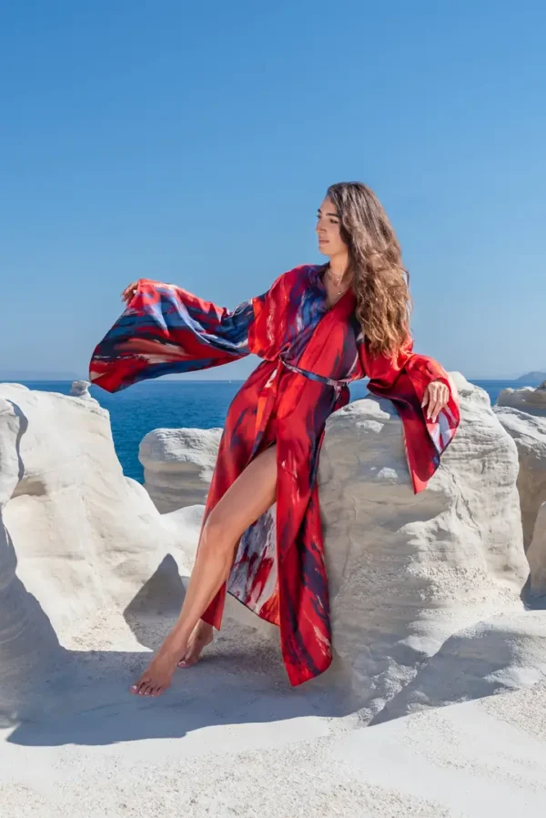 Kimono in Volcano Print