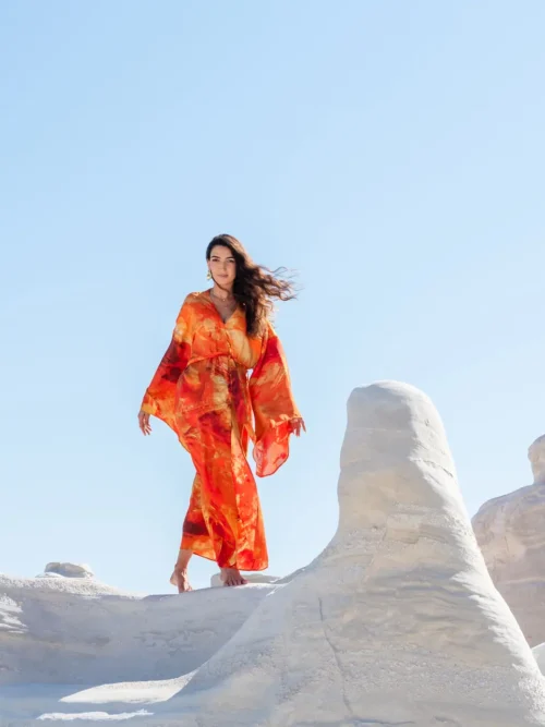 Kimono in Lava Print