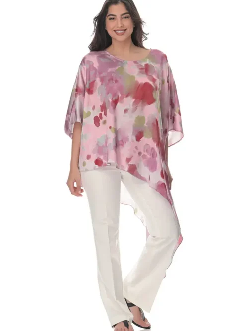 Assymetrical Blouse in Mosaic Print