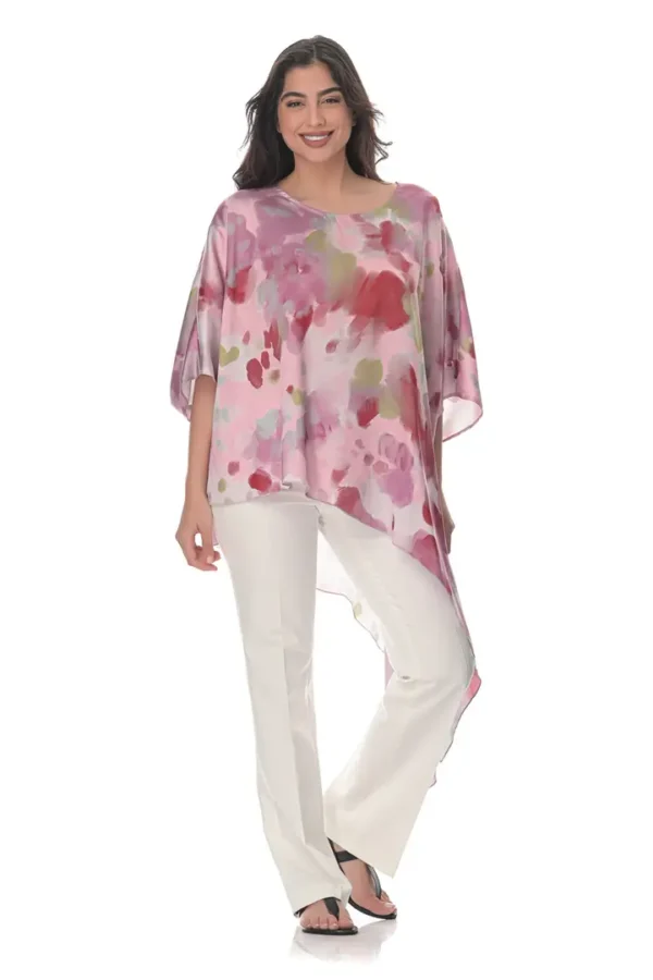 Assymetrical Blouse in Mosaic Print