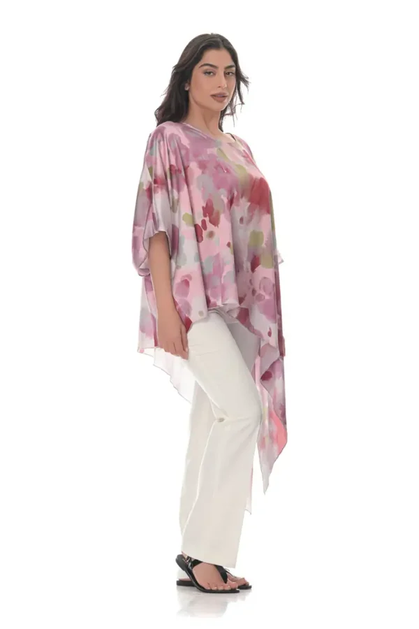 Assymetrical Blouse in Mosaic Print - Image 3