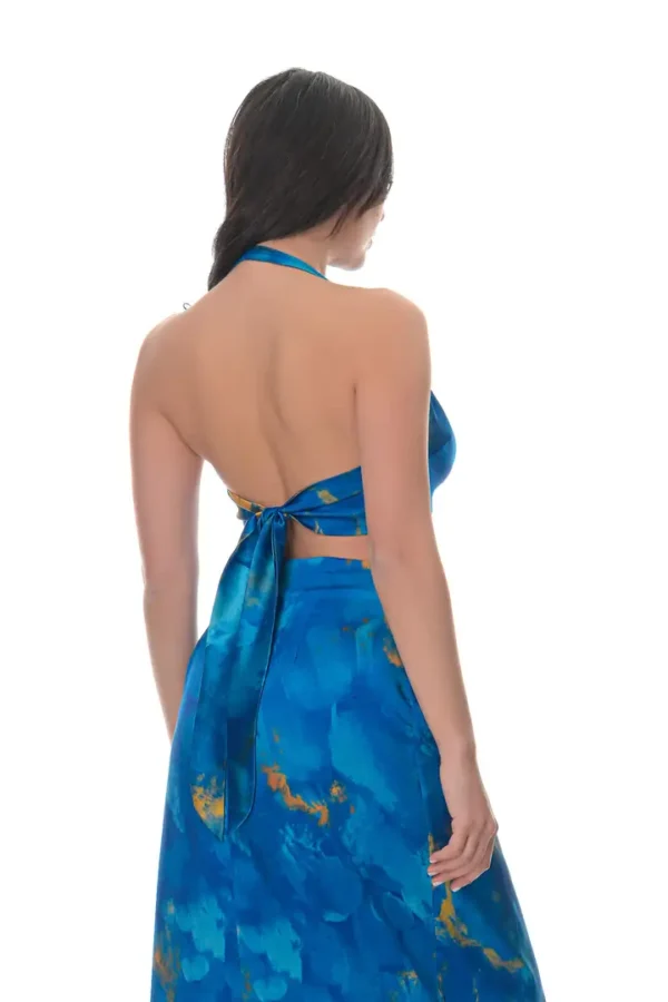 Crop Top in Ocean Print - Image 4