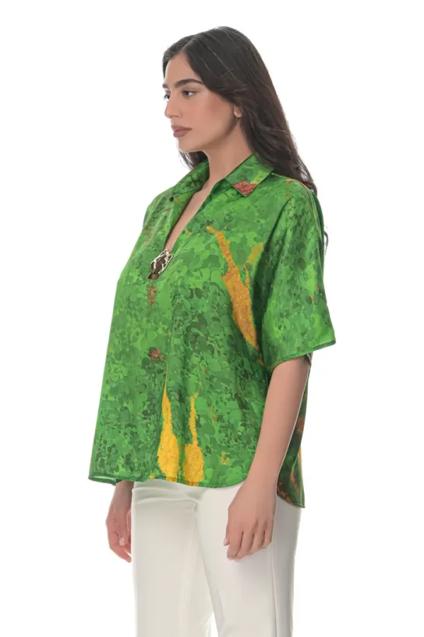 Shirt with Aphrodite Jewel in Conichalcite Print - Image 2