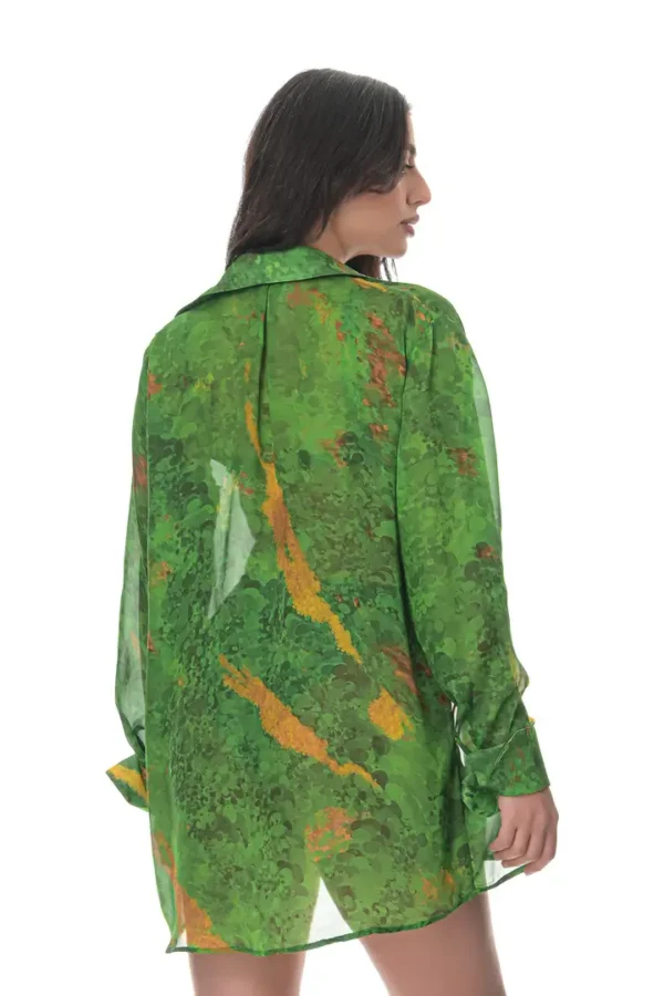 Chiffon Shirt in Conichalcite Print - Image 3