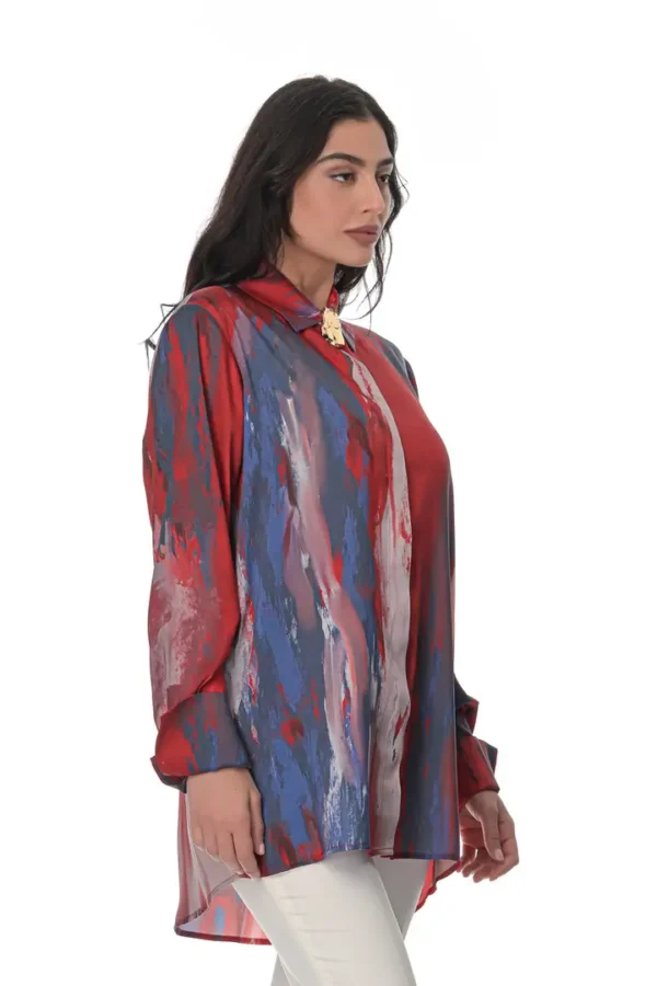 Oversized Shirt in Volcano Print - Image 2