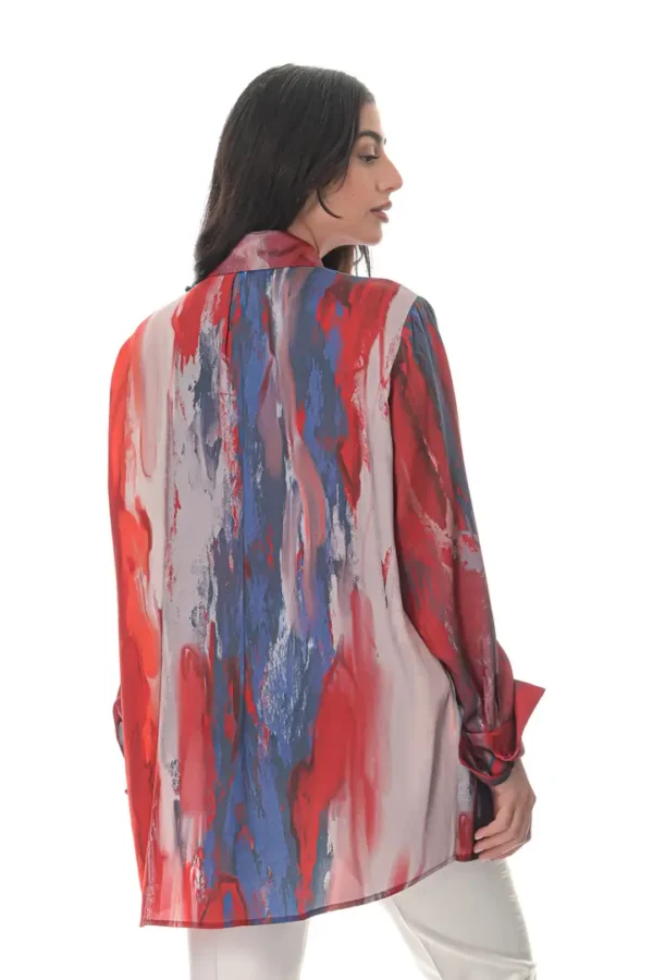 Oversized Shirt in Volcano Print - Image 3