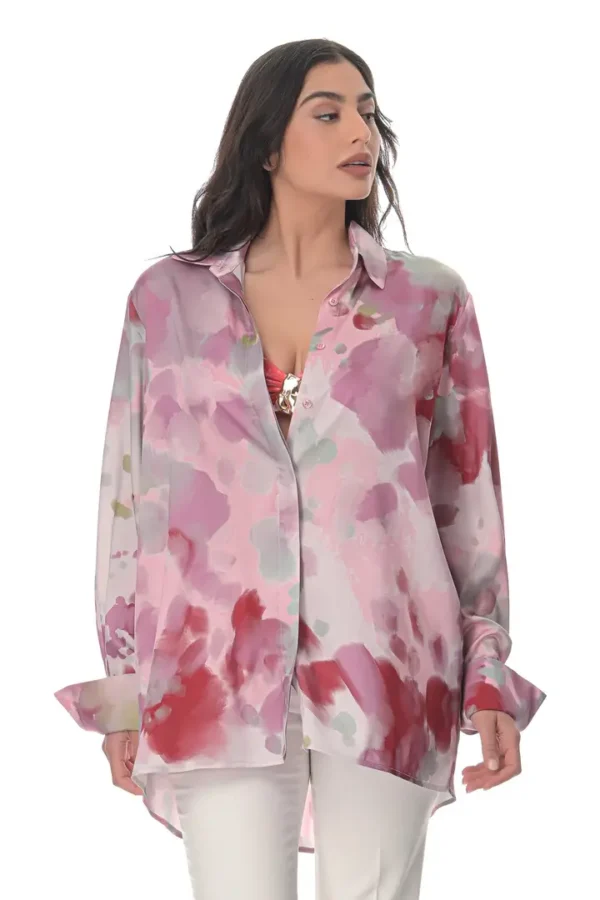 Oversized Shirt in Mosaic Print