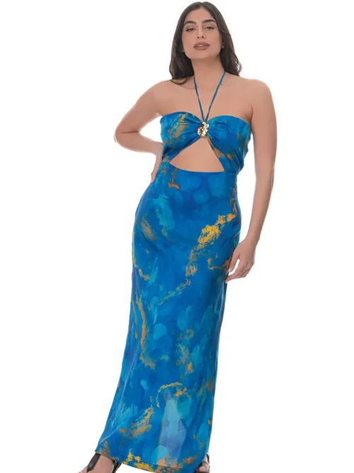 Maxi Dress in Ocean Print