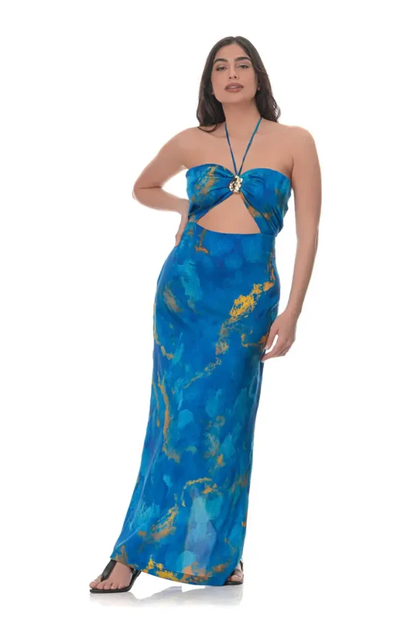 Maxi Dress in Ocean Print