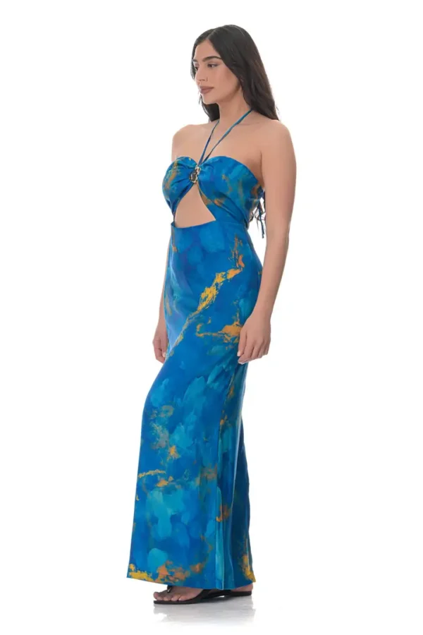 Maxi Dress in Ocean Print - Image 2