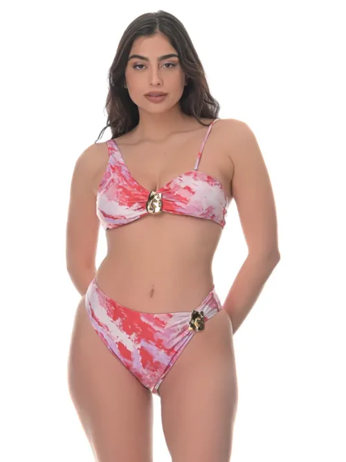 Assymetrical Bikini Set in Votsalo Print