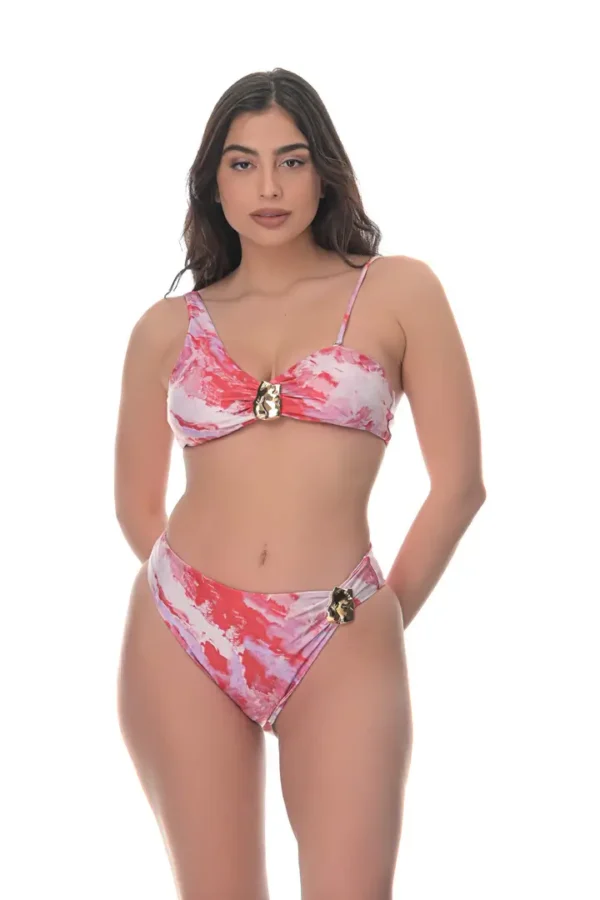 Assymetrical Bikini Set in Votsalo Print